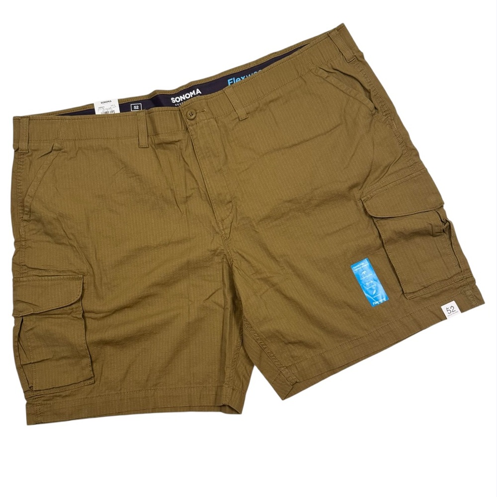 Sonoma Khaki Flexible Cargo Shorts Size 52